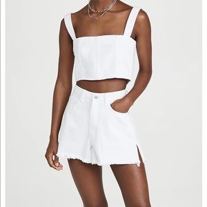 SET - WeWoreWhat White Denim Set